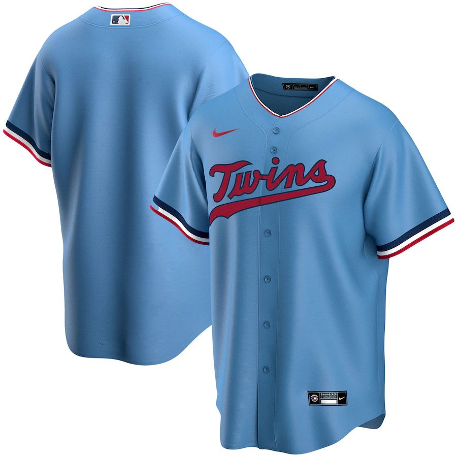 Mens Minnesota Twins Nike Light Blue Alternate Replica Team MLB Jerseys->minnesota twins->MLB Jersey